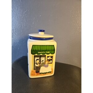 Nonni's Italian Bistro Cafe Biscotti Jar W/Rubber Seal Lid Cookie Storage Jar
